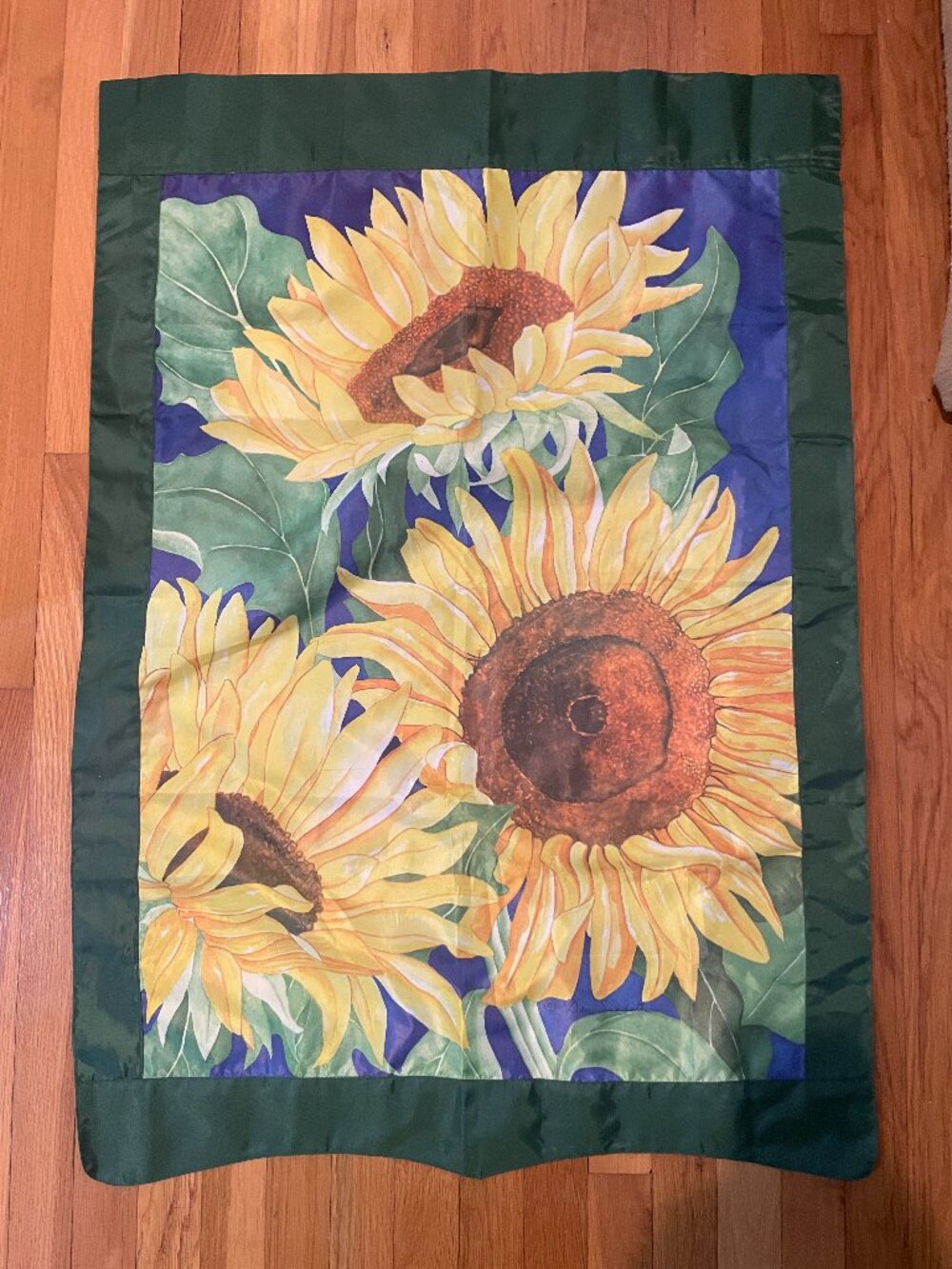 Evergreen Sunflowers House Flag 42" Spring Summer Yard Outdoor Garden Vintage